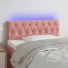 Image de Tête De Lit À Led Rose 90x7x78/88 Cm Velours Vidaxl