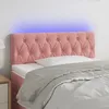Image de vidaXL Tête de Lit à LED Meuble de Chambre à Coucher Accessoire de Lit Simple Tête de Cadre de Lit Intérieur Rose 90x7x78/88 3121989