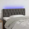 Image de Tête De Lit À Led Gris Foncé 100x7x78/88 Cm Velours Vidaxl