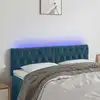 Image de Tête De Lit À Led Bleu Foncé 144x7x78/88 Cm Velours Vidaxl
