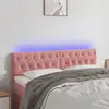 Image de Tête De Lit À Led Rose 144x7x78/88 Cm Velours Vidaxl