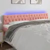 Image de Tête De Lit À Led Rose 180x7x78/88 Cm Velours Vidaxl