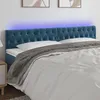 Image de vidaXL Tête de Lit à LED Meuble de Chambre à Coucher Accessoire de Lit Double Tête de Cadre de Lit Intérieur Bleu Foncé 3122018