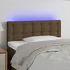 Image de Tête De Lit À Led Marron Foncé 80x5x78/88 Cm Tissu Vidaxl