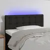 Image de Tête De Lit À Led Noir 90x5x78/88 Cm Tissu Vidaxl