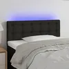 Image de vidaXL Tête de Lit à LED Meuble de Chambre à Coucher Accessoire de Lit Simple Tête de Cadre de Lit Intérieur Noir 90x5x78/88 3122030