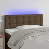 Image de Tête De Lit À Led Marron Foncé 90x5x78/88 Cm Tissu Vidaxl