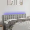 Image de Tête De Lit À Led Gris Clair 144x5x78/88 Cm Tissu Vidaxl