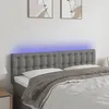 Image de Tête De Lit À Led Gris Foncé 144x5x78/88 Cm Tissu Vidaxl