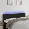 Image de Tête De Lit À Led Noir 144x5x78/88 Cm Tissu Vidaxl