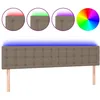 Image de Tête De Lit À Led Taupe 160x5x78/88 Cm Tissu Vidaxl