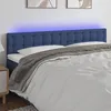 Image de Tête De Lit À Led Bleu 160x5x78/88 Cm Tissu Vidaxl