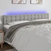 Image de Tête De Lit À Led Gris Clair 200x5x78/88 Cm Tissu Vidaxl