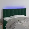 Image de Tête De Lit À Led Vert Foncé 90x5x78/88 Cm Velours Vidaxl
