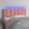 Image de Tête De Lit À Led Rose 90x5x78/88 Cm Velours Vidaxl