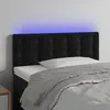 Image de Tête De Lit À Led Noir 100x5x78/88 Cm Velours Vidaxl