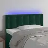 Image de Tête De Lit À Led Vert Foncé 100x5x78/88 Cm Velours Vidaxl