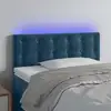 Image de Tête De Lit À Led Bleu Foncé 100x5x78/88 Cm Velours Vidaxl