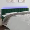 Image de Tête De Lit À Led Vert Foncé 160x5x78/88 Cm Velours Vidaxl