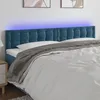 Image de 3122104 vidaXL Tête de lit à LED Bleu foncé 160x5x78-88 cm Velours