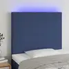 Image de Tête De Lit À Led Bleu 80x5x118/128 Cm Tissu Vidaxl