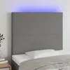 Image de Tête De Lit À Led Gris Foncé 90x5x118/128 Cm Tissu Vidaxl