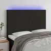 Image de Tête De Lit À Led Noir 144x5x118/128 Cm Tissu Vidaxl
