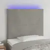 Image de Tête De Lit À Led Gris Clair 80x5x118/128 Cm Velours Vidaxl