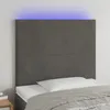 Image de Tête De Lit À Led Gris Foncé 80x5x118/128 Cm Velours Vidaxl