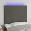 Image de Tête De Lit À Led Gris Foncé 90x5x118/128 Cm Velours Vidaxl