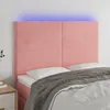 Image de Tête De Lit À Led Rose 144x5x118/128 Cm Velours Vidaxl
