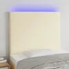 Image de Tête De Lit À Led Crème 80x5x118/128 Cm Similicuir Vidaxl