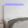 Image de Tête De Lit À Led Blanc 144x5x118/128 Cm Similicuir Vidaxl