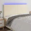 Image de Tête De Lit À Led Crème 160x5x118/128 Cm Similicuir Vidaxl