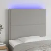 Image de Tête De Lit À Led Gris Clair 90x5x118/128 Cm Tissu Vidaxl