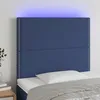 Image de Tête De Lit À Led Bleu 100x5x118/128 Cm Tissu Vidaxl