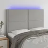 Image de Tête De Lit À Led Gris Clair 144x5x118/128 Cm Tissu Vidaxl