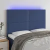 Image de Tête De Lit À Led Bleu 144x5x118/128 Cm Tissu Vidaxl