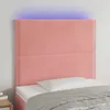 Image de Tête De Lit À Led Rose 80x5x118/128 Cm Velours Vidaxl