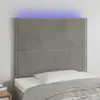 Image de Tête De Lit À Led Gris Clair 100x5x118/128 Cm Velours Vidaxl