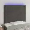 Image de Tête De Lit À Led Gris Foncé 100x5x118/128 Cm Velours Vidaxl