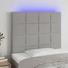 Image de Tête De Lit À Led Gris Clair 90x5x118/128 Cm Tissu Vidaxl