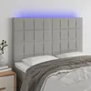 Image de Tête De Lit À Led Gris Clair 144x5x118/128 Cm Tissu Vidaxl