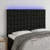 Image de Tête De Lit À Led Noir 144x5x118/128 Cm Similicuir Vidaxl