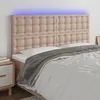 Image de Tête De Lit À Led Cappuccino 180x5x118/128 Cm Similicuir Vidaxl