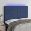 Image de Tête De Lit À Led Bleu 144x5x118/128 Cm Tissu Vidaxl
