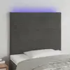 Image de Tête De Lit À Led Gris Foncé 90x5x118/128 Cm Velours Vidaxl
