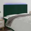 Image de Tête De Lit À Led Vert Foncé 160x5x118/128 Cm Velours Vidaxl