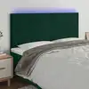Image de Tête De Lit À Led Vert Foncé 180x5x118/128 Cm Velours Vidaxl