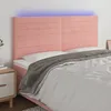 Image de Tête De Lit À Led Rose 180x5x118/128 Cm Velours Vidaxl
